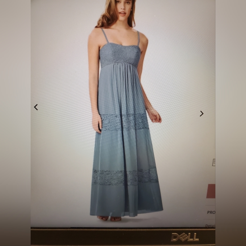 Amazing Dusty Blue Bridesmaid dress